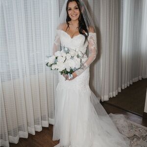 Elegant White Lace Wedding Dress
